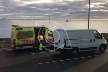 Colisión múltiple en la GC-1, a la altura de la potabilizadora de Jinámar, en dirección sur/TA.